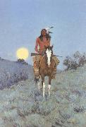 Frederic Remington The Outlier (mk43) France oil painting artist